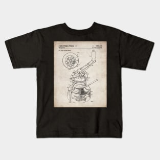 Sailing Winch Patent - Sailor Lake House Decor Art - Antique Kids T-Shirt